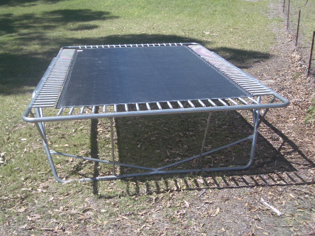 Spring trampoline without a net or padding